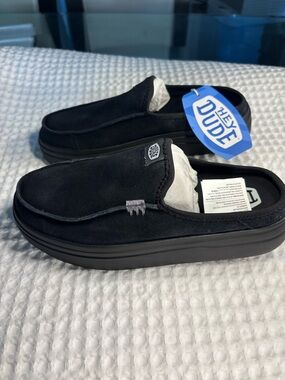 Hey Dude Black Slip-On Mules